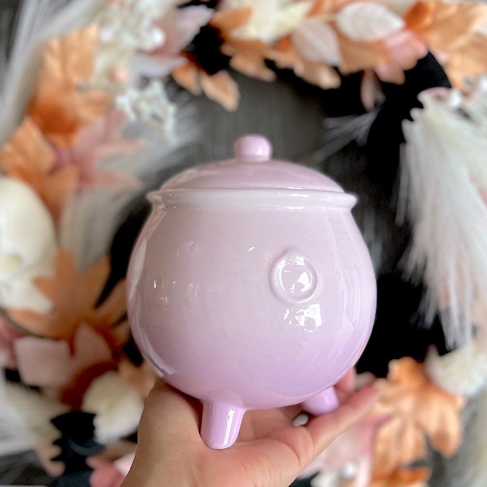 ✨NEW👻Target Bullseye Playground 2024 Pink Ceramic Cauldron Cookie Candy🍭